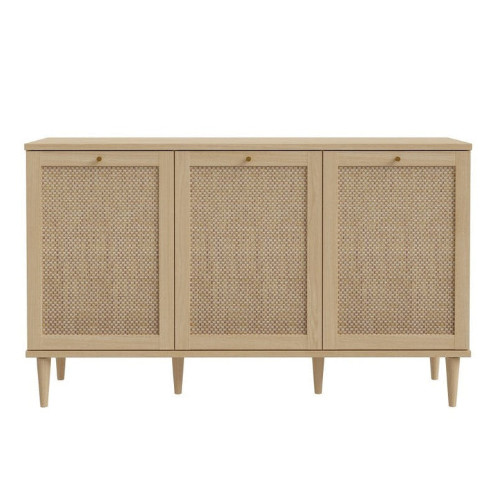 Camila Rattan 3 Door Sideboard - Due In Stock Around 25/10-2023 - The Furniture Mega Store 