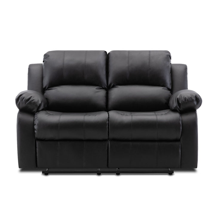 Callino Black Leather Recliner Sofa Set 3 + 2 Seater - The Furniture Mega Store 