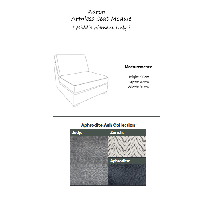 Aaron Modular Corner Sofa - Choice Of Sizes & Fabrics - The Furniture Mega Store 