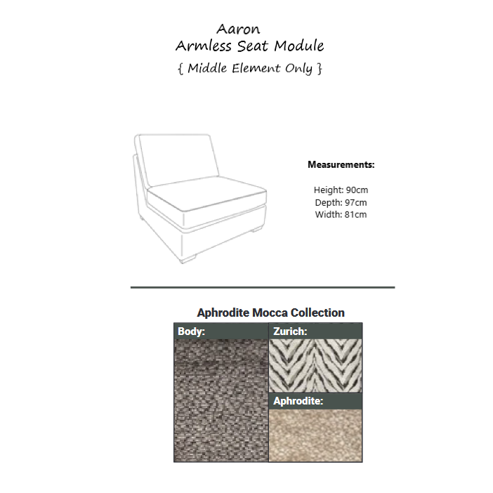 Aaron Modular Corner Sofa - Choice Of Sizes & Fabrics - The Furniture Mega Store 