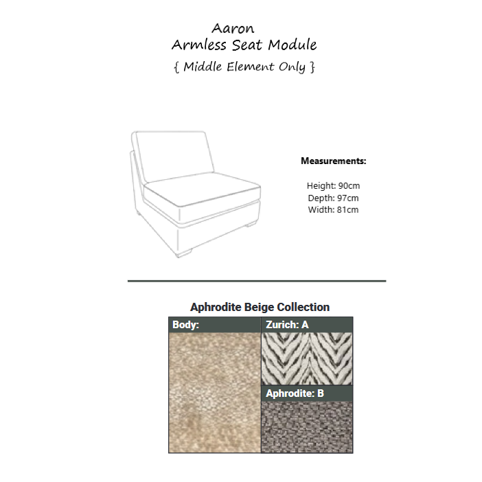 Aaron Modular Corner Sofa - Choice Of Sizes & Fabrics - The Furniture Mega Store 