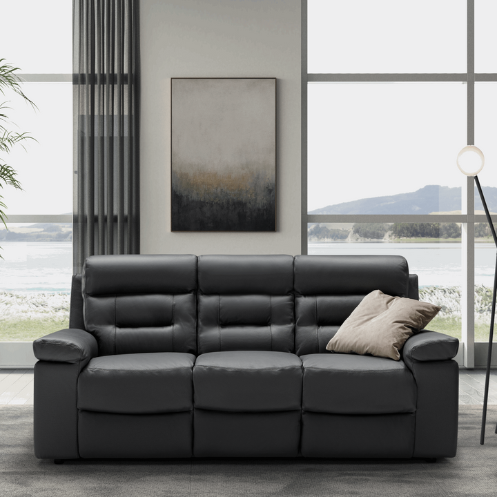 Amalfi Full Grain Italian Leather Sofa & Armchair Collection - Choice Of Colours - The Furniture Mega Store 