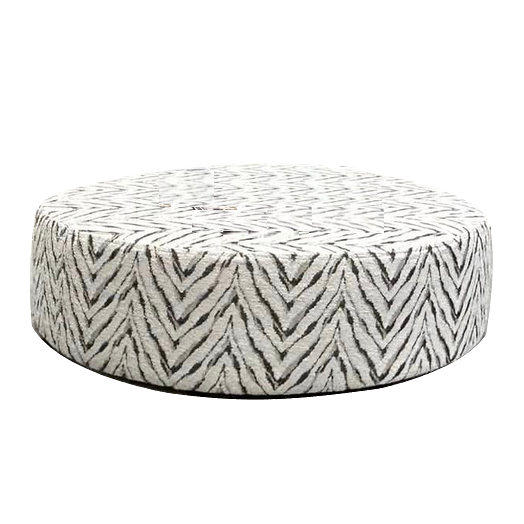 Aaron Round Accent Footstool - Choice Of Static or Swivel Base - The Furniture Mega Store 