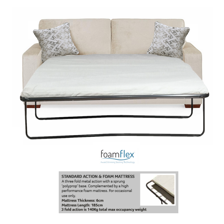 Chicago Sofa Bed Collection - Choice Of Sizes & Fabrics - The Furniture Mega Store 