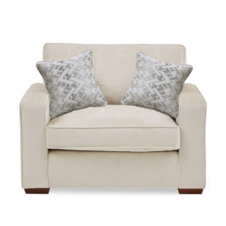 Chicago Fabric Armchair & Love Chair Collection - The Furniture Mega Store 