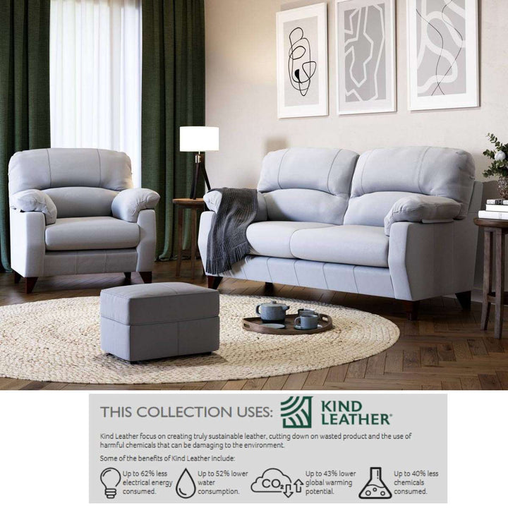 Austin Leather Sofa Collection - Choice Of Sizes, Leathers & Feet - The Furniture Mega Store 