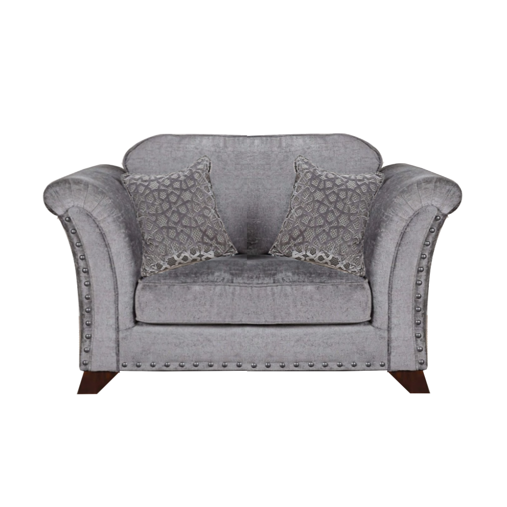 Vesper Fabric Armchair & Love Chair Collection - Choice Of Fabrics & Feet - The Furniture Mega Store 