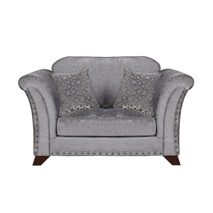 Vesper Fabric Armchair & Love Chair Collection - Choice Of Fabrics & Feet - The Furniture Mega Store 