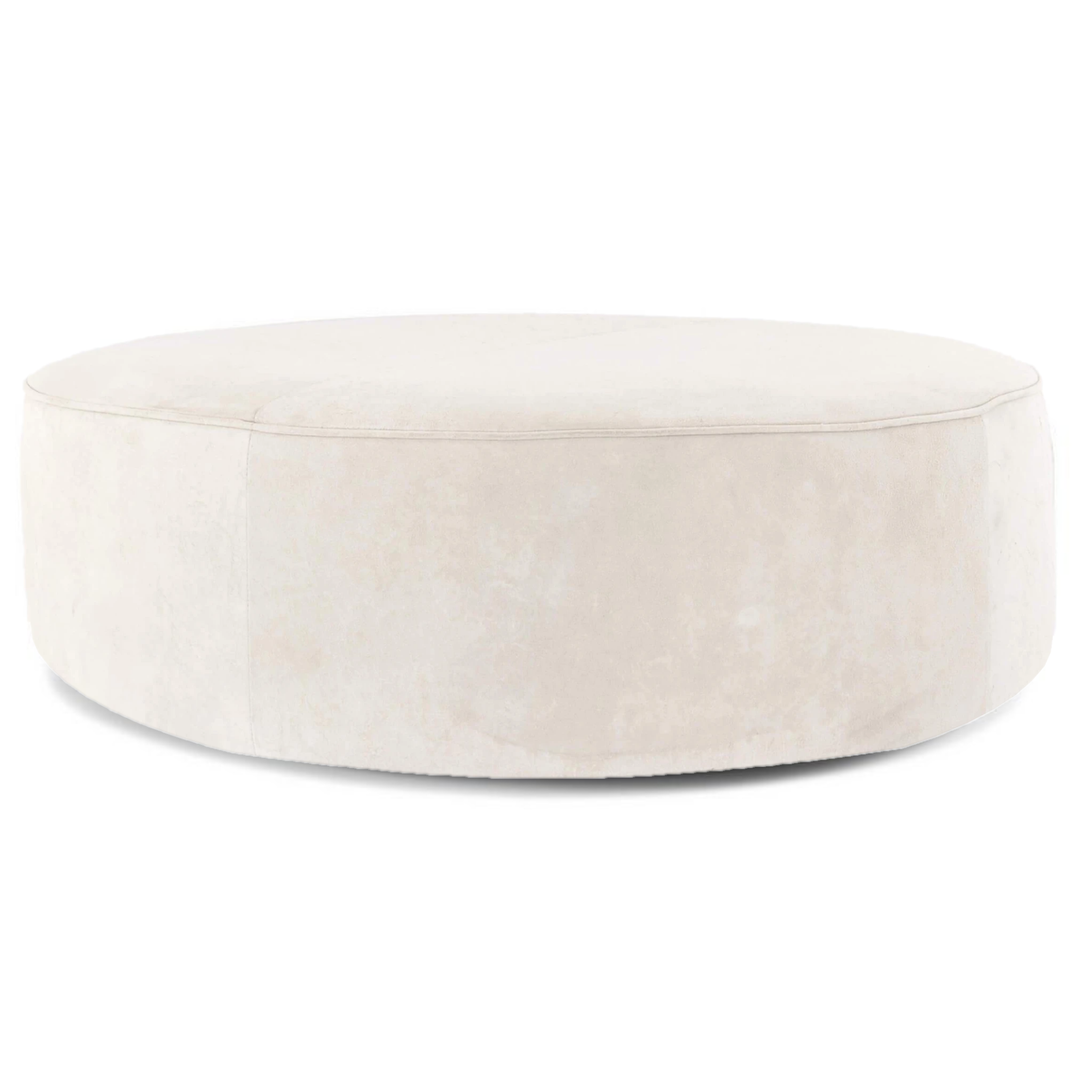 Vesper Collection Round Accent Footstool - Choice Of Fabrics - The Furniture Mega Store 