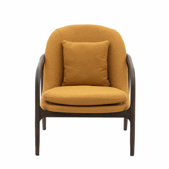 Alegra Accent Armchair - Ochre - The Furniture Mega Store 