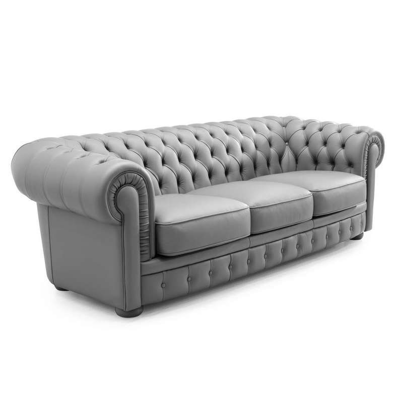 Victoria Italian Leather Chesterfield Sofa Collection - Choice Of Leathers - The Furniture Mega Store 