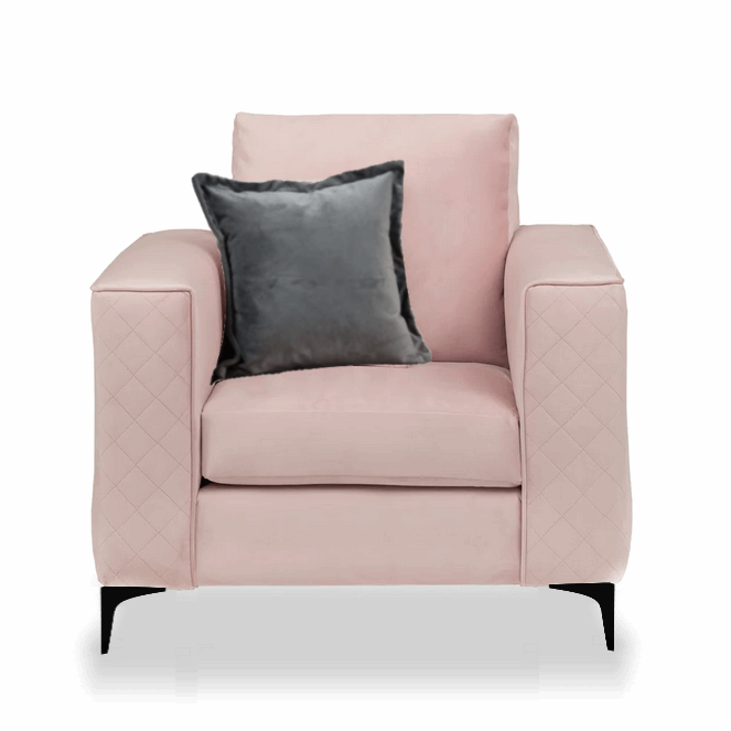 Darcy Velvet Armchair - Choice Of Colours - The Furniture Mega Store 