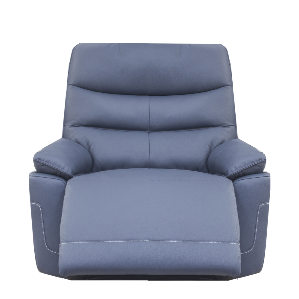 Grayson Leather Recliner Armchair - Choice Of Colours & Power or Manual Recline - The Furniture Mega Store 