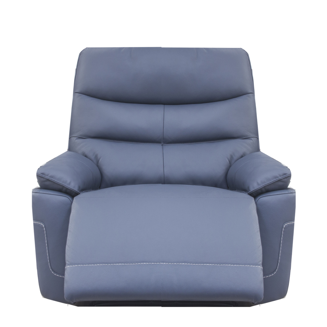 Grayson Leather Recliner Armchair - Choice Of Colours & Power or Manual Recline - The Furniture Mega Store 