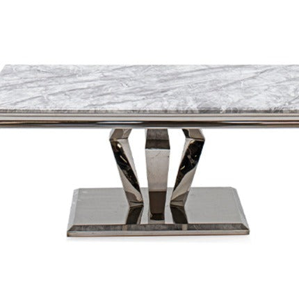 Arturo Grey Marble Top Coffee Table - The Furniture Mega Store 