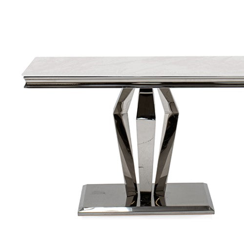 Arturo Cream Marble Top Console Table - The Furniture Mega Store 