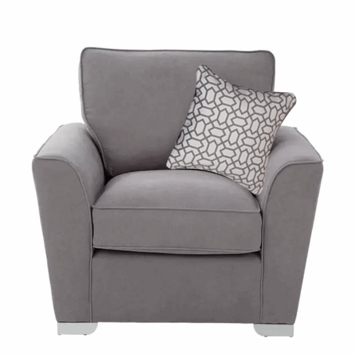 Atlantis Fabric Armchair & Love Chair - Choice Of Fabrics & Feet - The Furniture Mega Store 