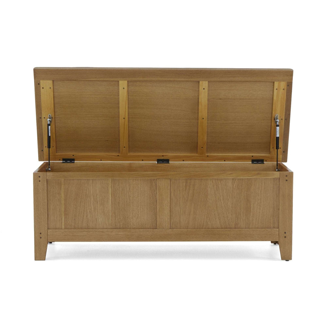 Barnham Oak Storage Bench - The Furniture Mega Store 