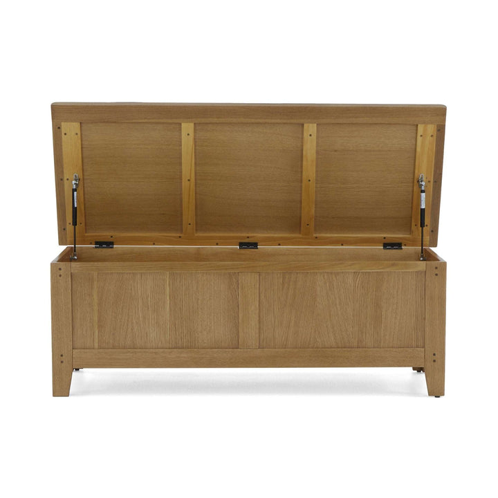 Barnham Oak Storage Bench - The Furniture Mega Store 