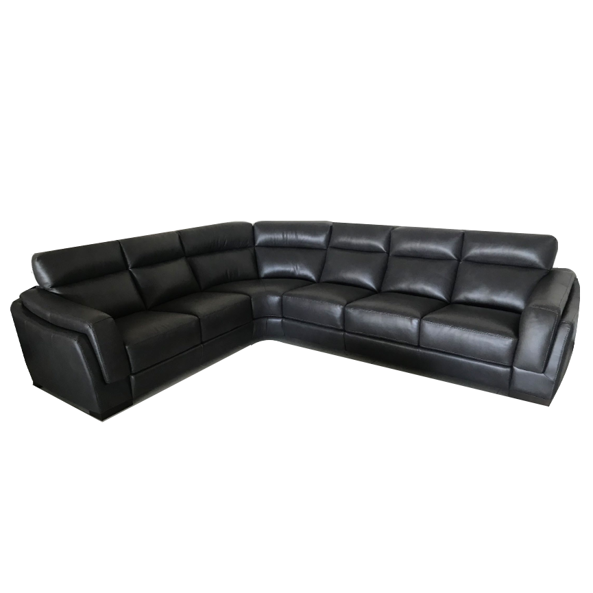 Brindisi Top Grain Italian Leather Corner Sofa - Choice Of Sizes, Leathers & Feet - The Furniture Mega Store 