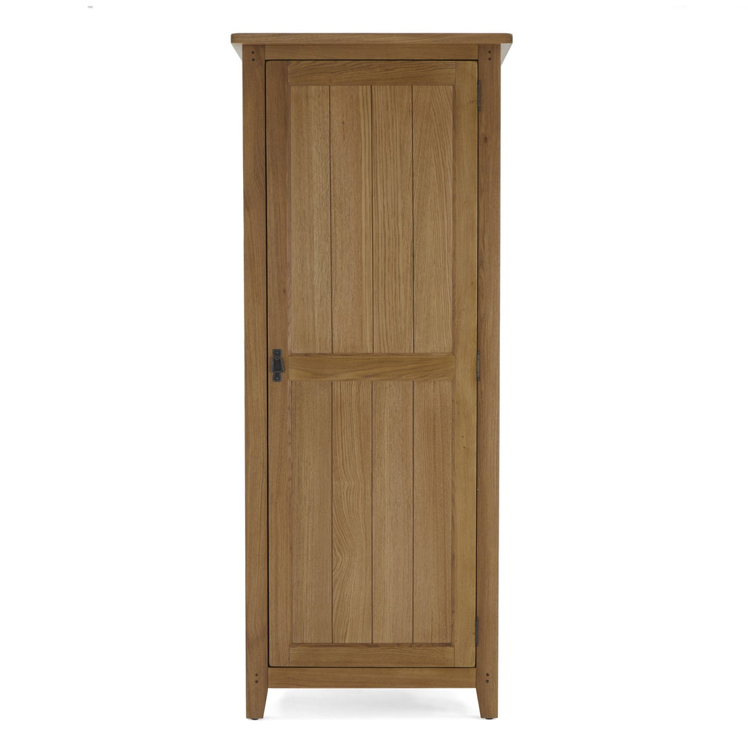 Barnham Oak Full Hanging 1 Door Wardrobe - The Furniture Mega Store 