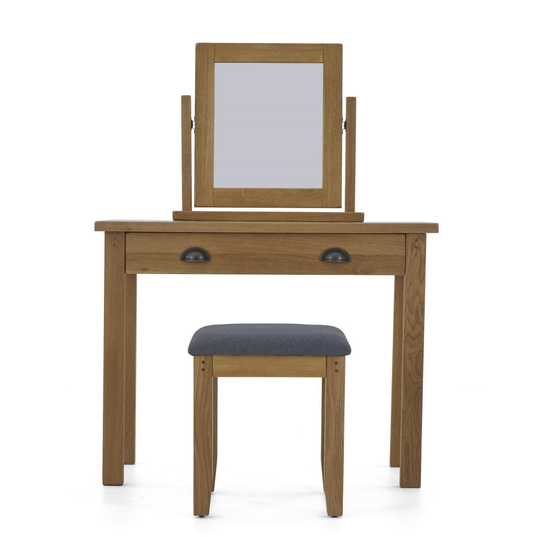 Barnham Oak Dressing Table Set - The Furniture Mega Store 