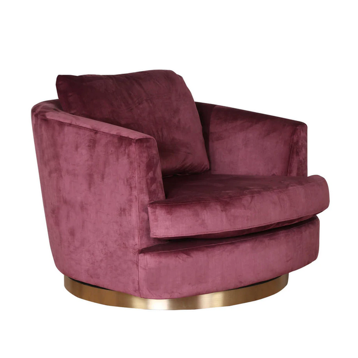 Bond Swivel Chair - Choice Of Fabrics & Chrome Or Gold Base - The Furniture Mega Store 