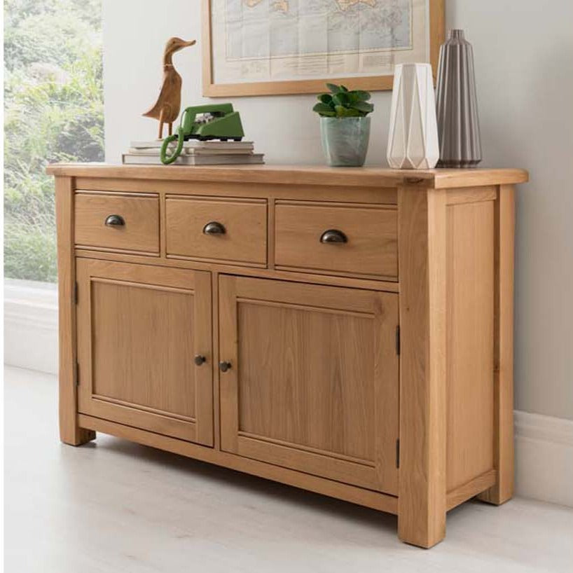 Breeze Oak Large Sideboard - The Furniture Mega Store 