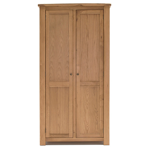 Breeze Oak 2 Door Wardrobe - The Furniture Mega Store 