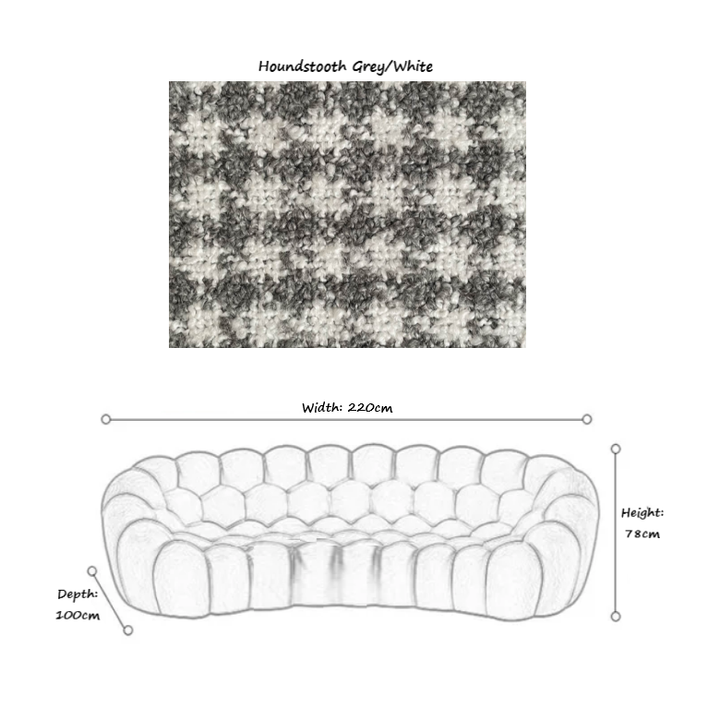 Curve Bubble Sofa - Choice Of Fabrics - The Furniture Mega Store 