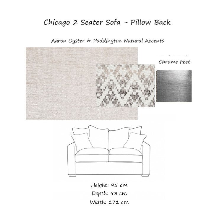 Chicago Fabric Sofa Collection - Pillow Or Classic Back - The Furniture Mega Store 