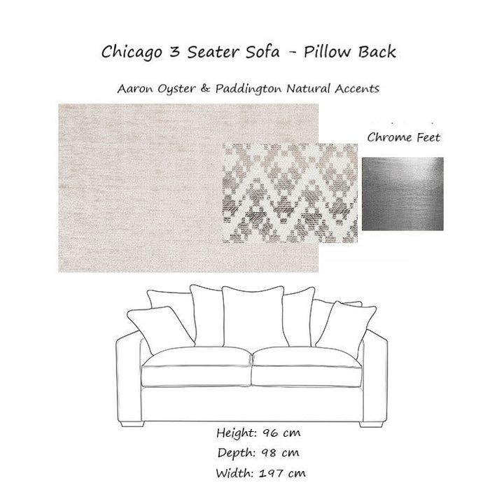 Chicago Fabric Sofa Collection - Pillow Or Classic Back - The Furniture Mega Store 