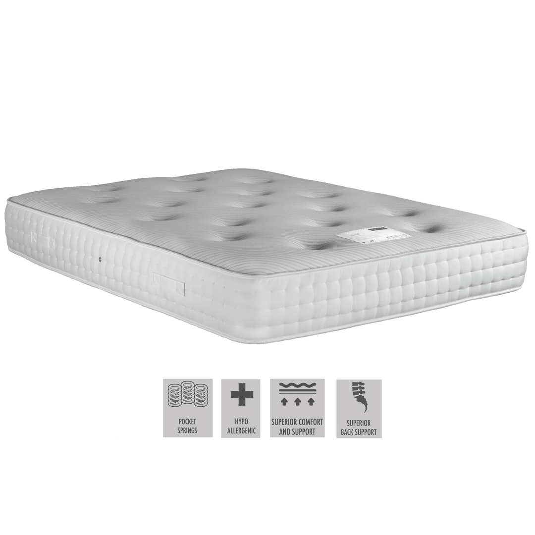 Capri Gel Foam 1500 Pocket Sprung Mattress - The Furniture Mega Store 