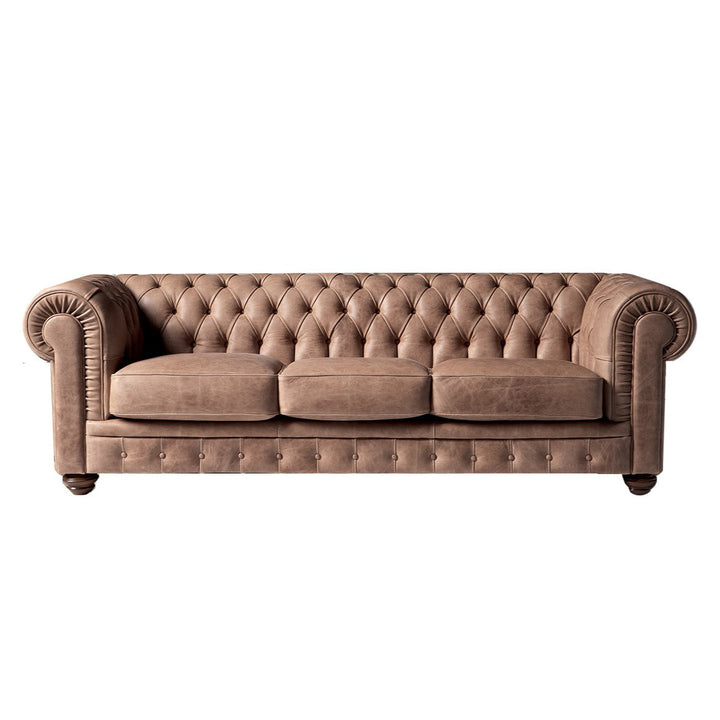 Victoria Italian Leather Chesterfield Sofa Collection - Choice Of Leathers - The Furniture Mega Store 