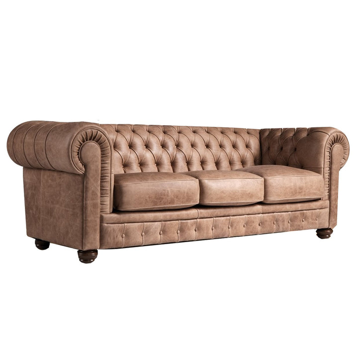 Victoria Italian Leather Chesterfield Sofa Collection - Choice Of Leathers - The Furniture Mega Store 