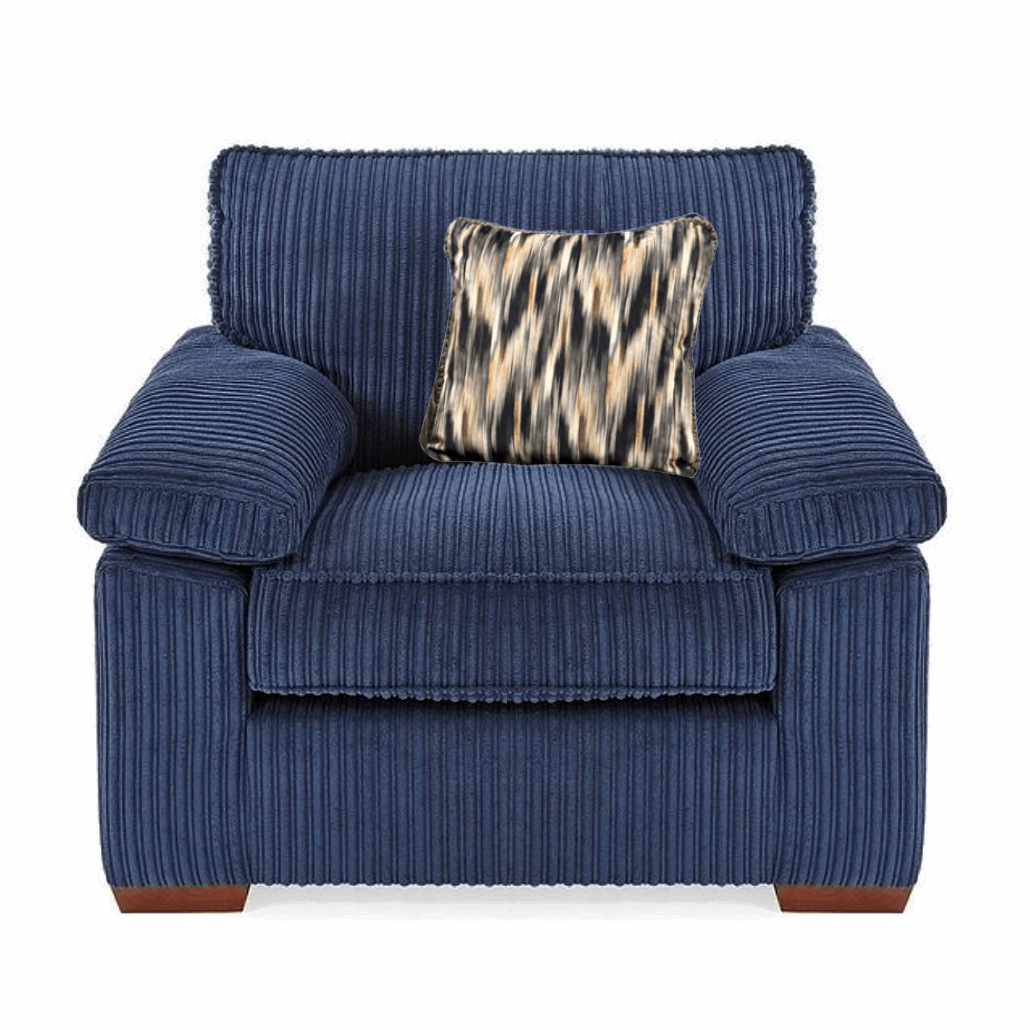 Dexter Armchair & Love Chair Collection - Choice Of Fabrics & Feet - The Furniture Mega Store 