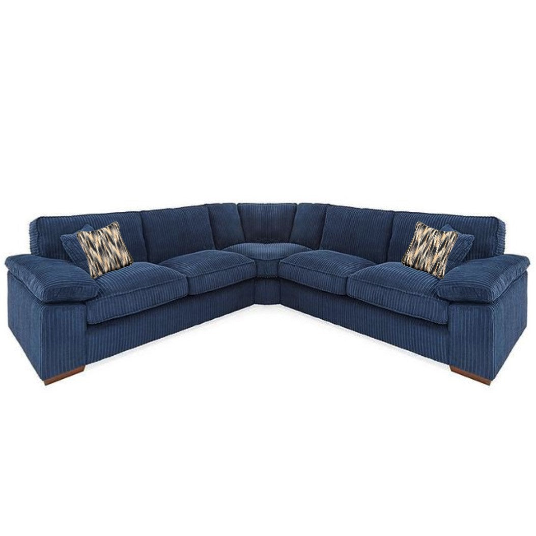 Dexter Fabric Corner Sofa Collection - Choice Of Fabrics & Feet - The Furniture Mega Store 