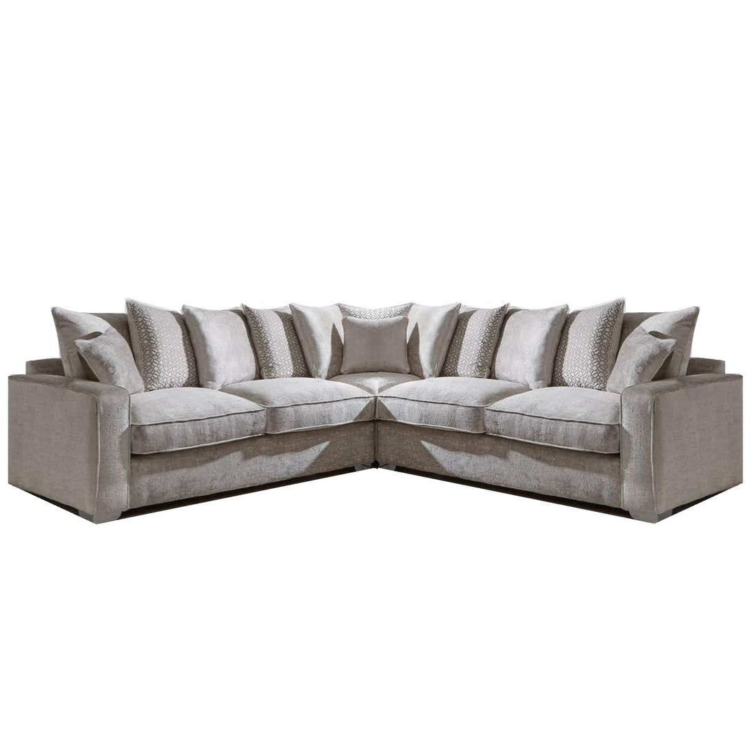 Chicago Fabric Corner Sofa - Pillow Or Classic Back - The Furniture Mega Store 