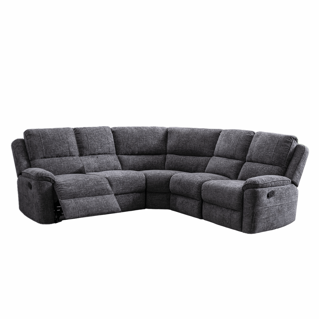 Barley Corner Recliner Sofa - Optional Drinks Console+Wireless Charging Pad - The Furniture Mega Store 