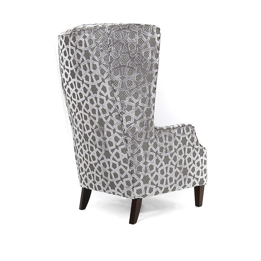 Delux Throne Winged Fabric Accent Chair - Choice Of Legs - The Furniture Mega Store 