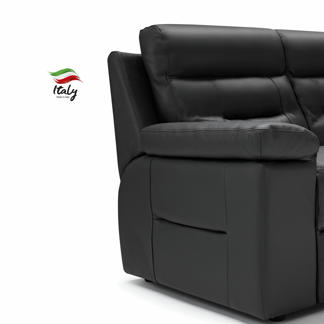 Amalfi Full Grain Italian Leather Sofa & Armchair Collection - Choice Of Colours - The Furniture Mega Store 