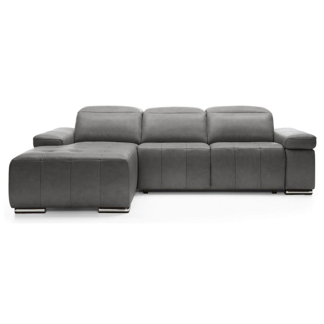 Domo Luxury Leather Chaise Sofa Bed - Choice Of Colours - The Furniture Mega Store 