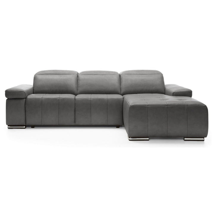 Domo Luxury Leather Chaise Sofa Bed - Choice Of Colours - The Furniture Mega Store 