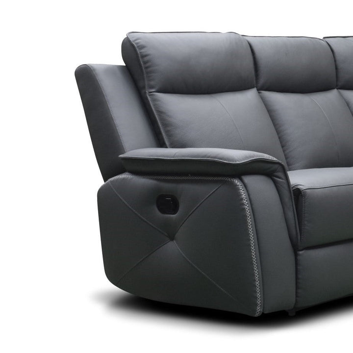 Clayton Leather 3 Seater & 2 Seater Recliner Sofa Set - The Furniture Mega Store 