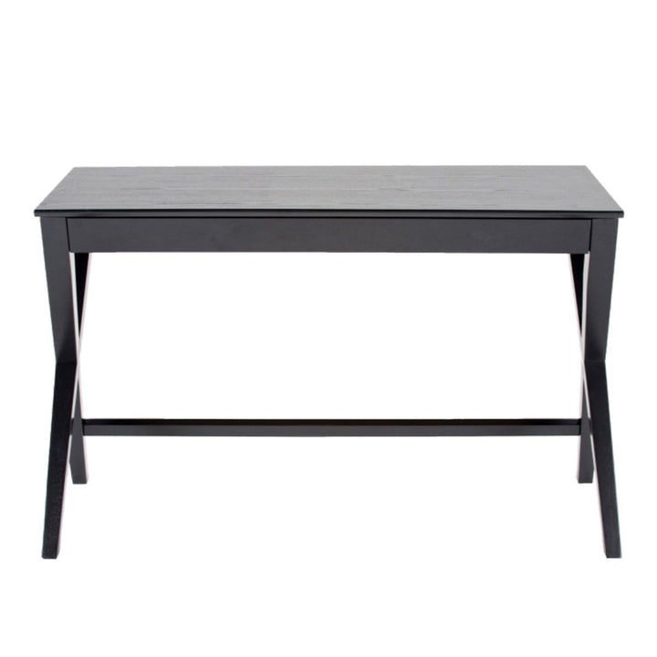 Writers 1 Drawer Cross Base Desk Black