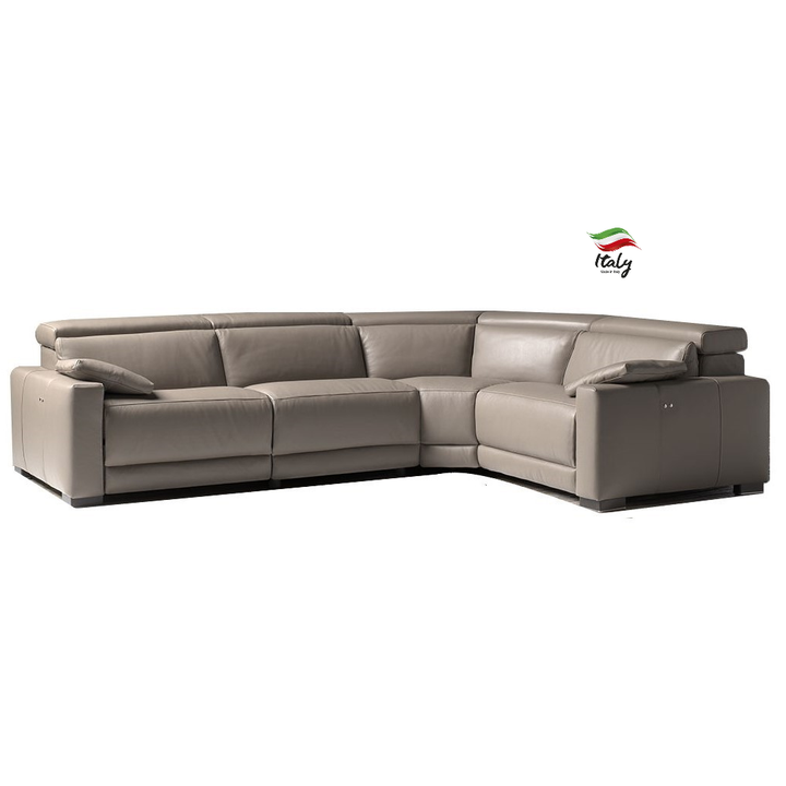 Eridano Italian Leather Modular Corner Sofa Collection - Choice Of Sizes & Standard Or Power Recliner