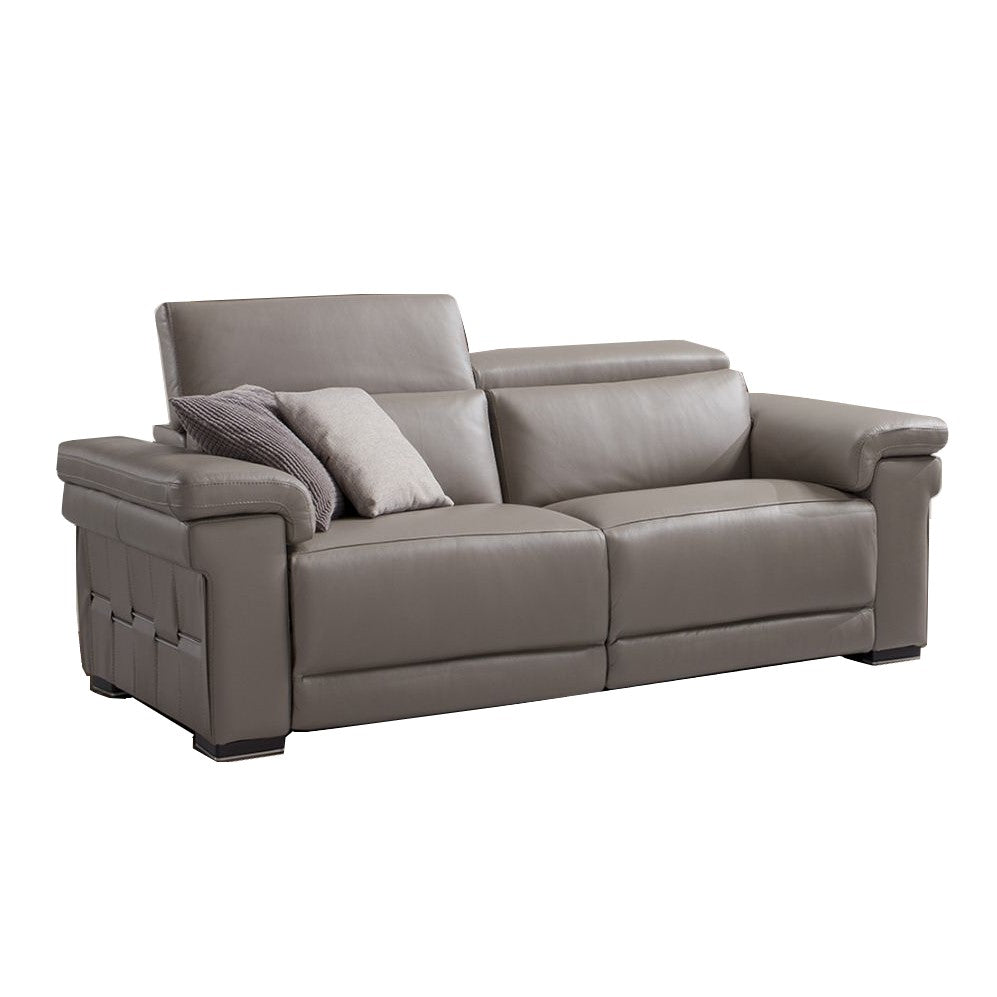 Elettra Italian Leather Power Recliner With Adjustable Headrests Sofa & Chair Collection - The Furniture Mega Store 