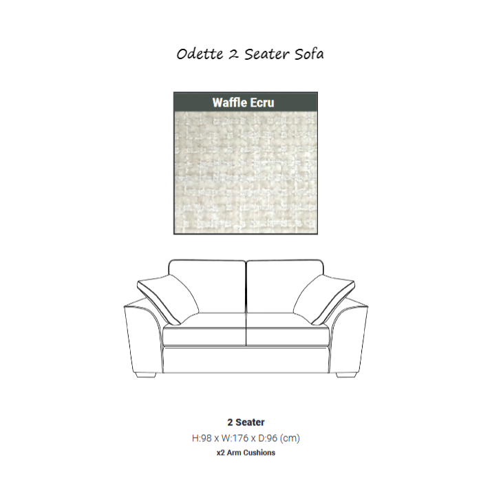 Odette Fabric Sofa & Chair Collection - Choice Of Sizes & Colours - The Furniture Mega Store 