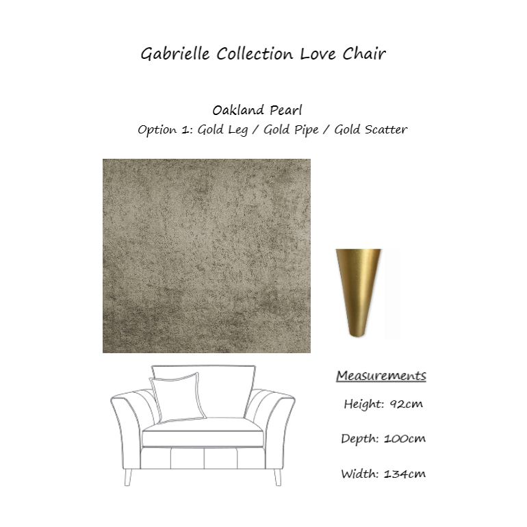 Gabrielle Fabric Sofa & Chair Collection - Choice Of Sizes & Fabrics - The Furniture Mega Store 