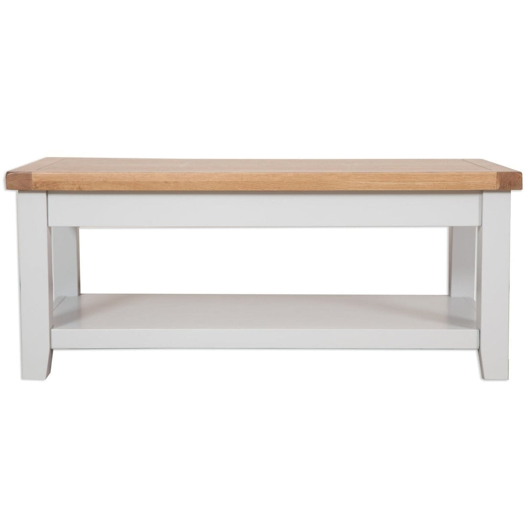 St.Ives French Grey & Oak Coffee Table - The Furniture Mega Store 